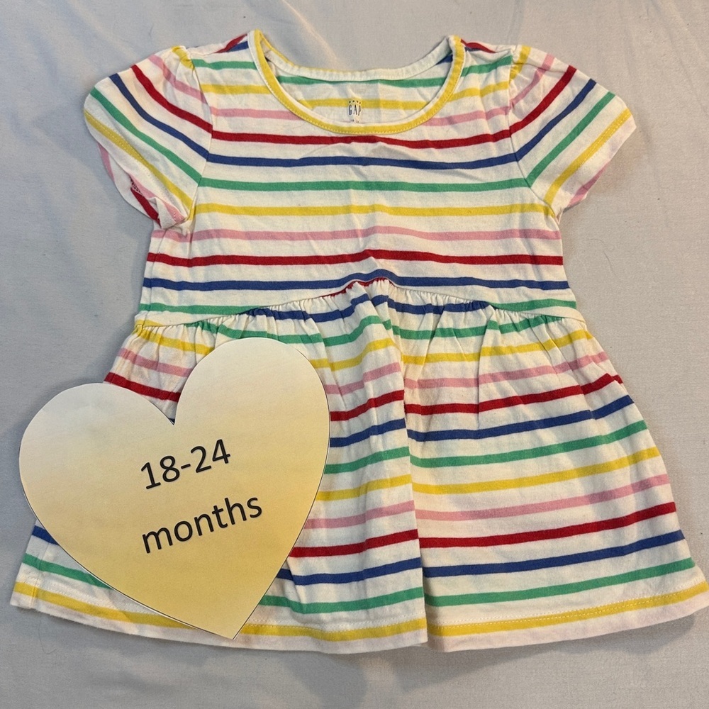GAP - Baby Striped sundress with Bold Coloured stripes.